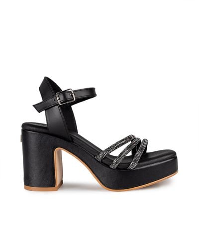 Sandalia Plataforma Kuka Glow Negro 35 - POPA - Modalova