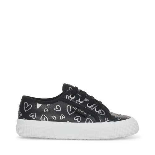 KIDS VEGAN MATERIAL CUTE HEARTS PRINT - Le - Low Cut - Girl - -SILVER HEARTS - Superga - Modalova