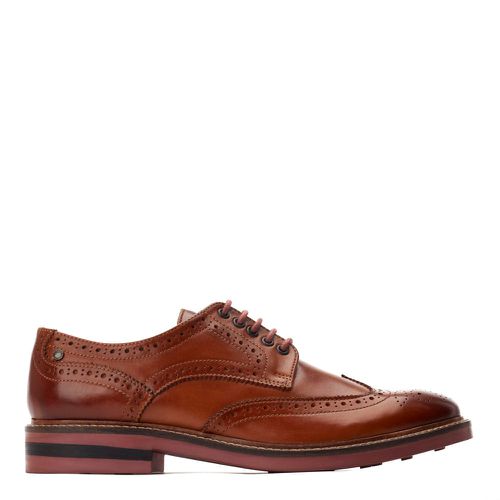 ™ Mens Hatfield Washed Leather Brogue Shoes UK 5 - Base London - Modalova