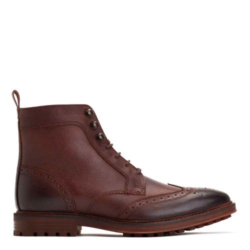 ™ Mens Hemlock Grain Leather Brogue Boots UK 5 - Base London - Modalova