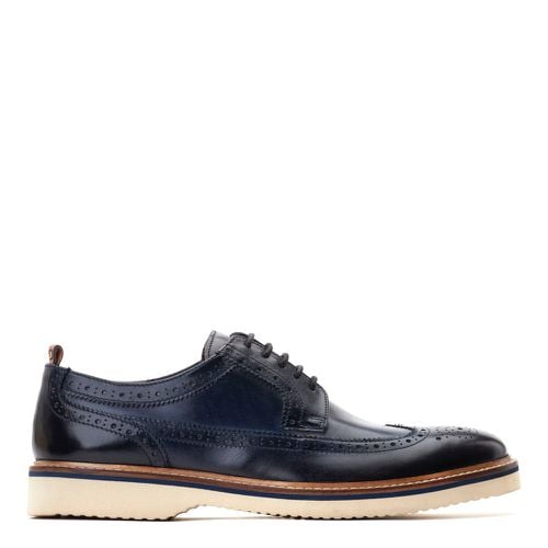 ™ Mens Sully Washed Leather Brogue Shoes UK 7 - Base London - Modalova