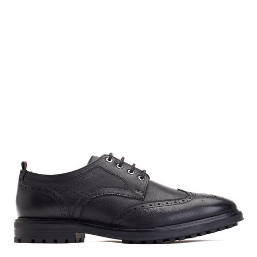 ™ Mens Yukon Grain Leather Brogue Shoes UK 9 - Base London - Modalova