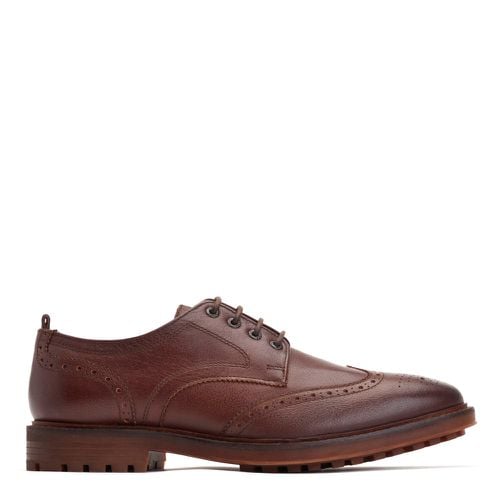 ™ Mens Yukon Grain Leather Brogue Shoes UK 6 - Base London - Modalova