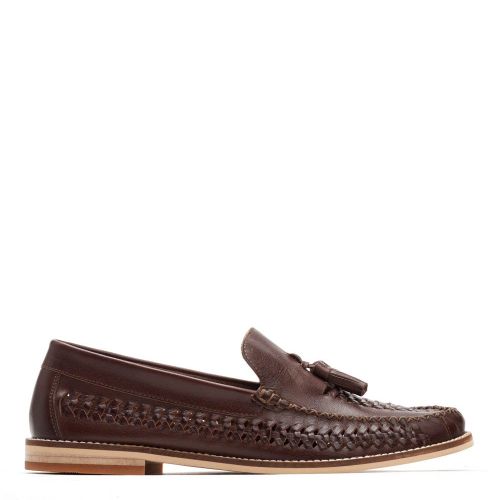 Mens Bellini Weave Leather Tassel Loafer UK 12 - Base London - Modalova