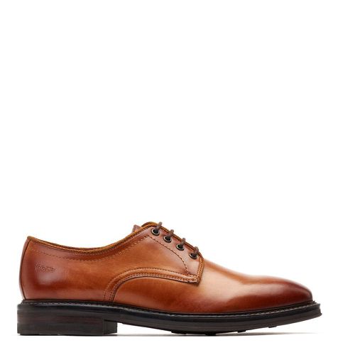 ™ Mens Tatra Washed Leather Derby Shoes UK 11 - Base London - Modalova