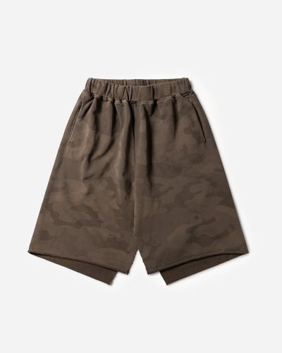 Deconstructed Aged Camo Sweatskirt 4 - Dark Olive - ARIES - Modalova