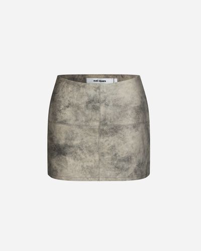 Beat Leather Skirt M - Stone - Oval Square - Modalova