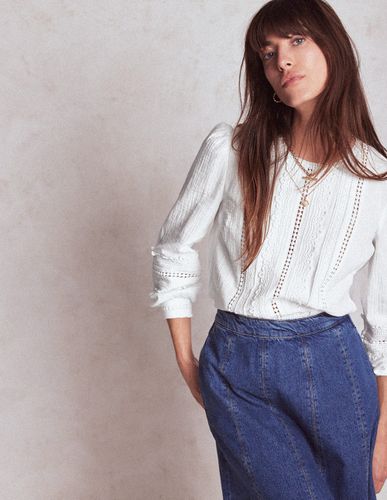 Top double-étoffe saisissant à détails-Blanc - Boden - Modalova