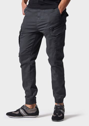 Mens Bonetti Charcoal Slim Fit Cuffed Cargos - / L - Police - Modalova