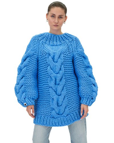 Cable Funnelneck Sweater - Mumshandmade - Modalova