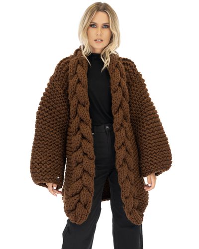 Cable Knit Coat - Mumshandmade - Modalova