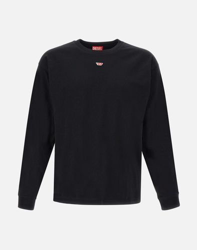 Schwarzer Baumwoll-Logoaufnäher-Pullover - Diesel - Modalova