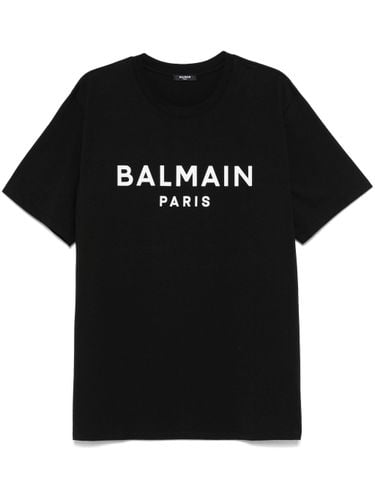 Schwarzes Crew-Neck T-Shirt mit kurzen Ärmeln - Balmain - Modalova