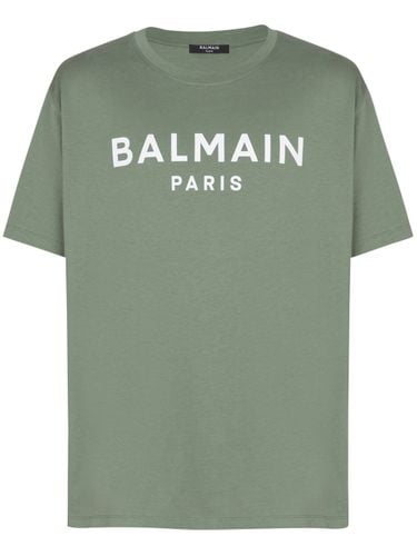 Spargelgrünes Logo-Print-T-Shirt - Balmain - Modalova