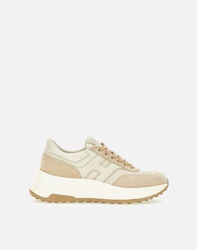 Hifi Damen Beige Wildleder Sneakers - Hogan - Modalova