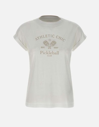 Weißes Baumwoll-Lyocell-Logo-T-Shirt - Eleventy - Modalova