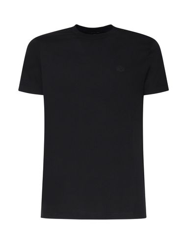 Schwarzes Baumwoll-T-Shirt mit Rundkragen - Emporio Armani - Modalova