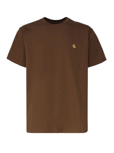 Braunes Baumwoll-T-Shirt mit Logo - Carhartt WIP - Modalova