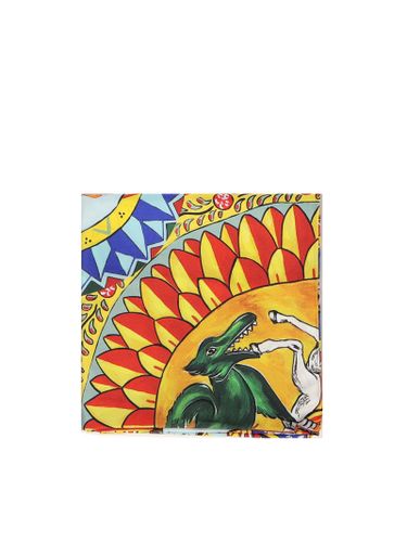 Mehrfarbiges Seidenquadrat-Foulard - Dolce & Gabbana - Modalova