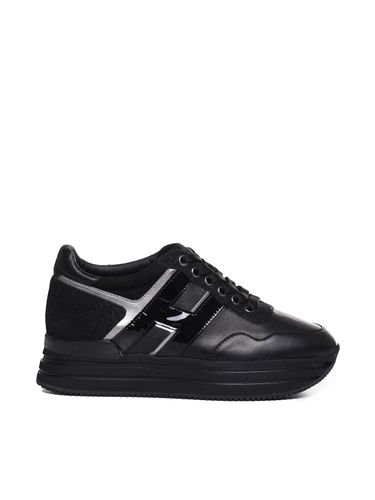 Glitzer Einsätze Schwarze Midi Sneakers - Hogan - Modalova