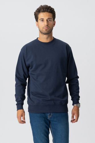 Basic Crewneck - Marine - Male - TeeShoppen - Modalova