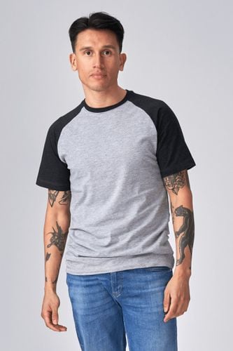 Basic Raglan T-Shirt-Schwarzlichtgrau - TeeShoppen - Modalova