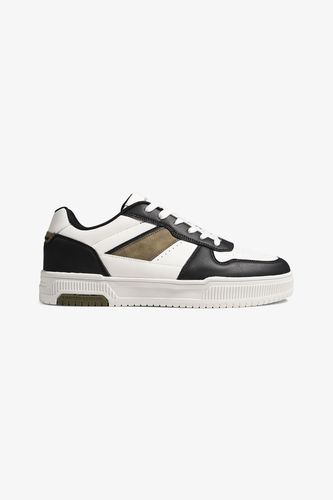 Klassischer Sneaker - Weiß/Schwarz/Khaki - Male - TeeShoppen - Modalova