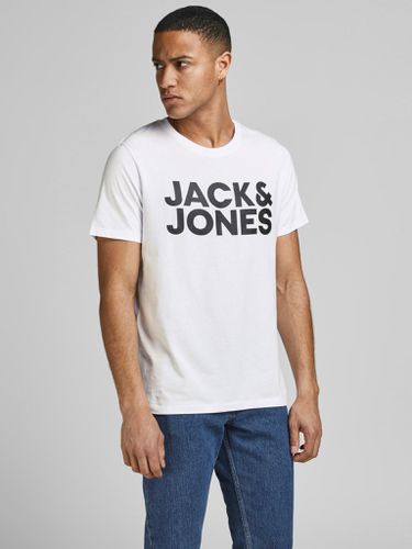 Ecorp Logo Tee O -Neck - Weiß - Mann - Jack & Jones - Modalova