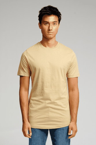 Langes T -Shirt - Beige - Mann - TeeShoppen - Modalova