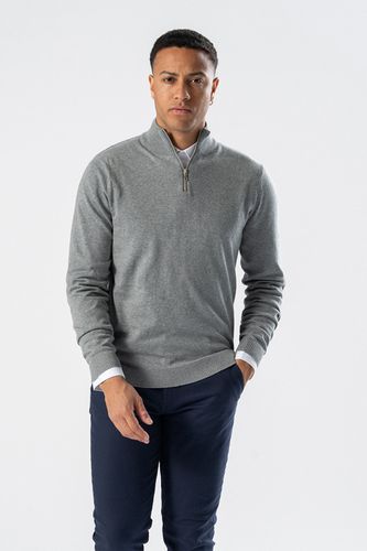 Pullover Half Zip - Grau Melange - KLEIN - TeeShoppen - Modalova