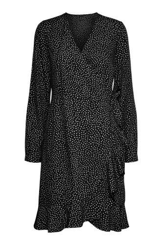 Henna Wrap Rackkleid Schwarz/schneewittchen - Size XS - Vero Moda - Modalova