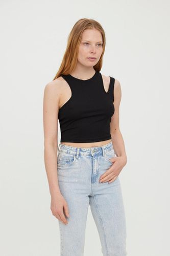 Ofelia Neia Tank Crop Top - Schwarz - Vero Moda - Modalova