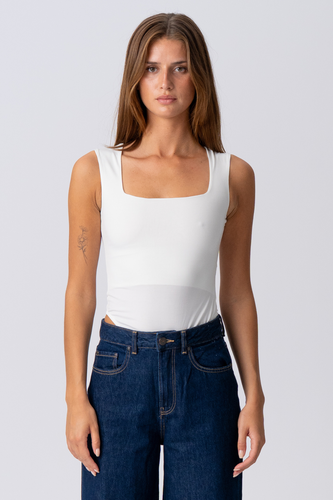 Everly Body Weiß - Size S - Damen Body - TEESHOPPEN - Modalova