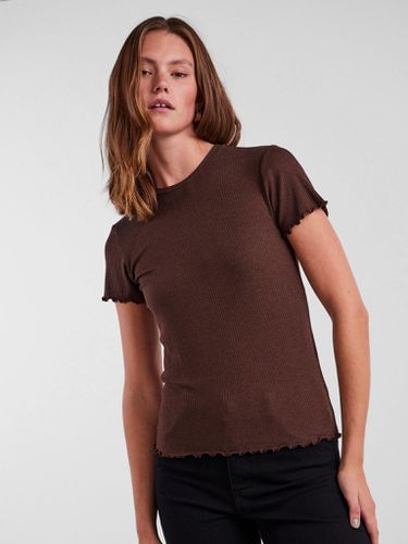 Nicca O -Neck Top - Chicorée Kaffee - PIECES - Modalova