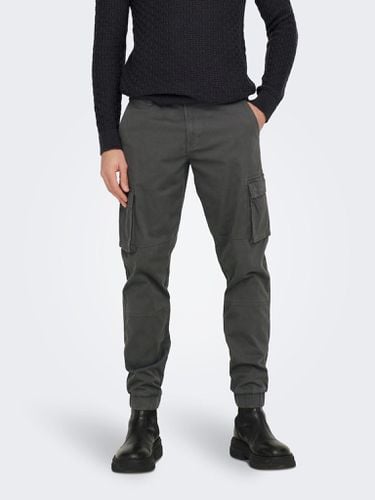 Cam Bühnenfracht Pants - grauer Nadelstreifen - Male - Only & Sons - Modalova