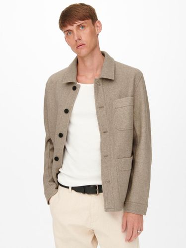 Jax Overshirt Jacke - Chinchilla - Male - Only & Sons - Modalova