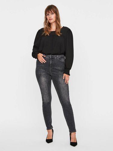 Lora Jeans High Taisted (Kurve)-Schwarzgrau-Denim - Vero Moda Curve - Modalova