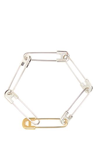 Two-tone metal "A" Safety Pin Link bracelet - AMBUSH - Modalova