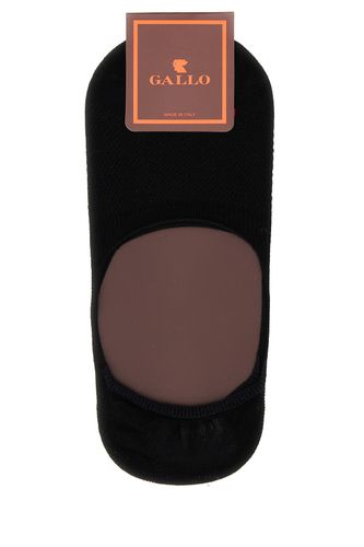 Black stretch cotton blend invisible socks - GALLO - Modalova
