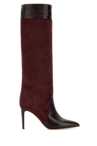Burgundy suede Stiletto boots - PARIS TEXAS - Modalova
