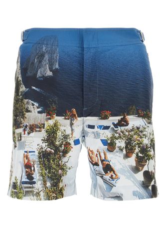 Printed polyester Bulldog Photographic swimming shorts - ORLEBAR BROWN - Modalova