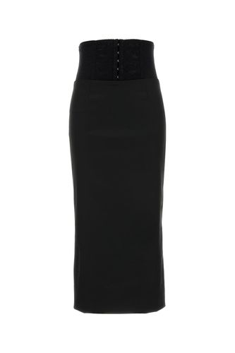 DOLCE & GABBANA Black satin skirt - DOLCE & GABBANA - Modalova