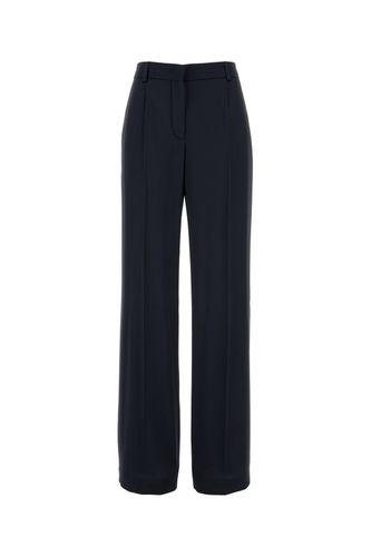 Navy satin wide-leg pant - ALBERTA FERRETTI - Modalova