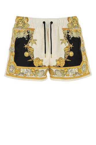 Printed polyester swimming shorts - VERSACE - Modalova
