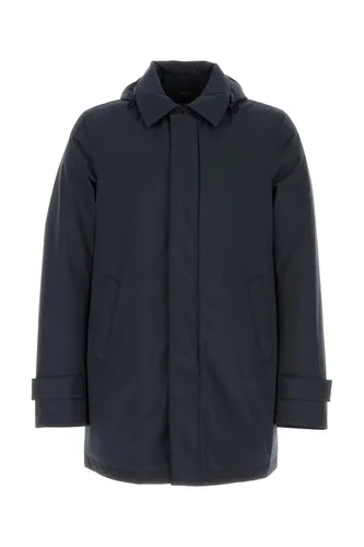 Navy polyester down jacket - HERNO - Modalova