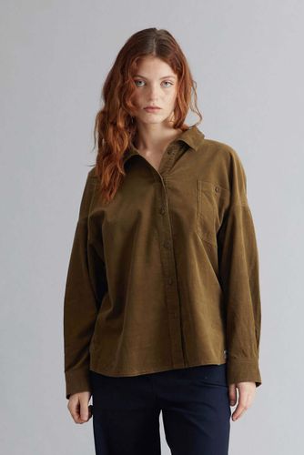 HANAKO Womens Organic Cotton Shirt Olive, Size 1 / UK 8 / EUR 36 - KOMODO - Modalova