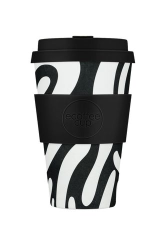 Black and white XL Reusable Bamboo Cup - ECOFFEE - Modalova