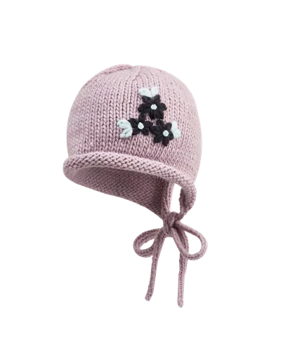 Forget-Me-Not Knitted Lilac Bonnet | Women's Hat - Fable England - Modalova