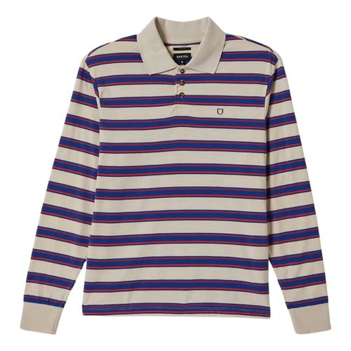 Vintage Stripe Longsleeve Polo Knit - // - Brixton - Modalova