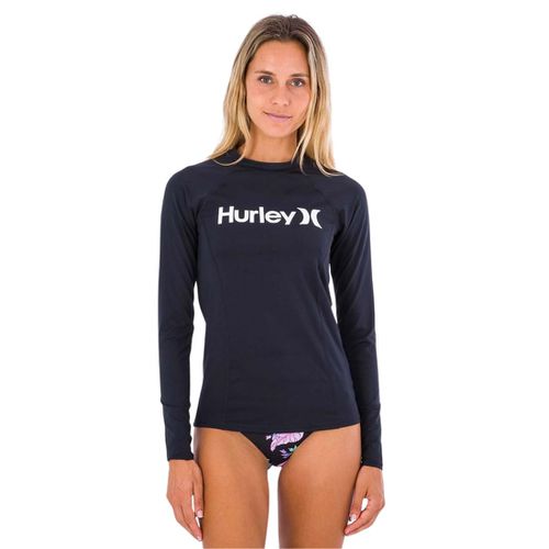 Womens One & Only Solid Mock Neck Long Sleeve UV Rashguard - / - Hurley - Modalova
